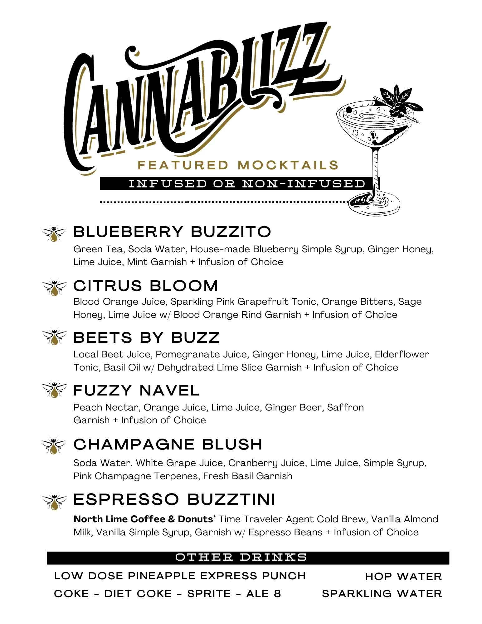 CannaBuzz Cannabuzzery Infused Menu